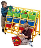 12 Bin Mobile Storage Unit
