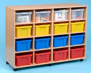 Flexi Access Unit - 16 Deep Clear/Col Trays - Mobile