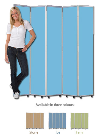 Concertina Easy-Clean Screen - 1800mm High Mobile Room Divider