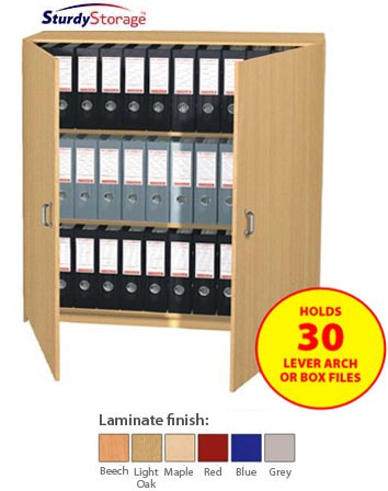 Fully Assembled 30 Box File Cupboard Unit