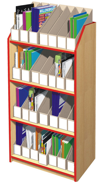 4 Shelf Magazine Unit