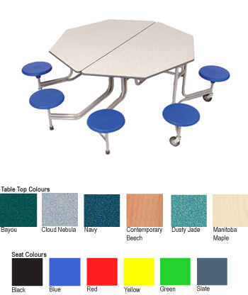 Octagonal Graduate Table and Seating Unit (8 Seater)