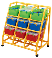 9 Bin Mobile Storage Unit