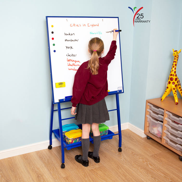 e4e Height Adjustable "A" Frame Classroom Whiteboard Easel