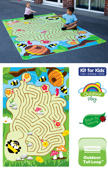 Back To Nature Bee Maze Outdoor Mat - 2m x 3m