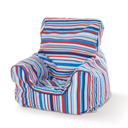 Blue Stripe Bean Chair