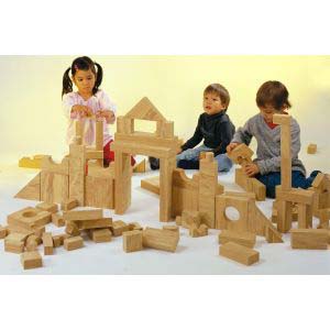 Softwood Blocks - Medium Blocks - 152 Piece