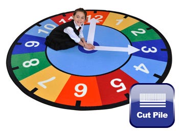 Rainbow Clock Rug