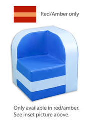 CLEARANCE SALE: Nuvo Quad Chair (Red/Amber)