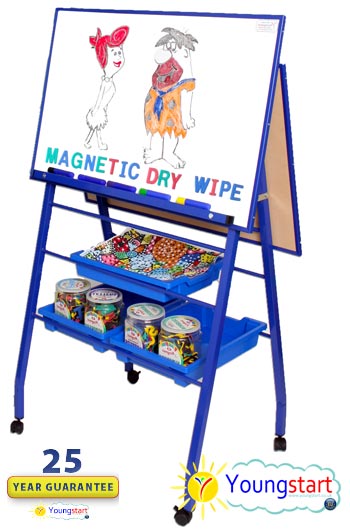 Height Adjustable - Double Boarded Mobile Easel - Landscape