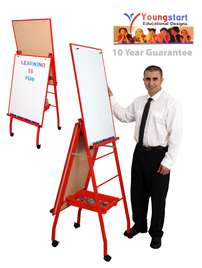 Height Adjustable - Double Boarded Mobile Easel - Portrait
