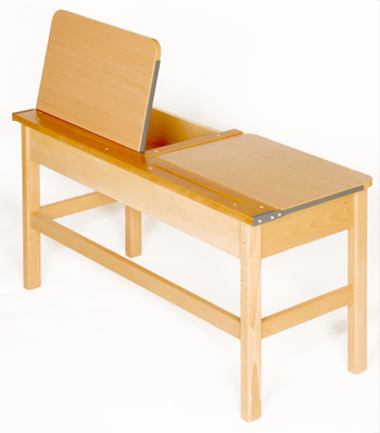 Double Wooden Locker Desk - Beech Top Double Wooden Locker Desk - Beech Top