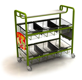 6-Bin Healthy Eating Trolley