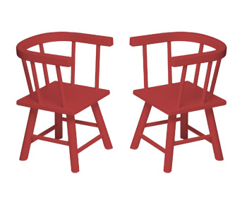 CLEARANCE SALE: Eco-Tech1 Captain's Chair (Set of 2) - Size 200mm (Red Only)