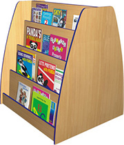 Double Sided Face-On Bookcase - 4 Shelves