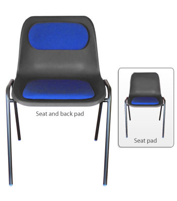 Eco General Purpose Chair with Upholstered Seat Pads (Black) - FREE Delivery