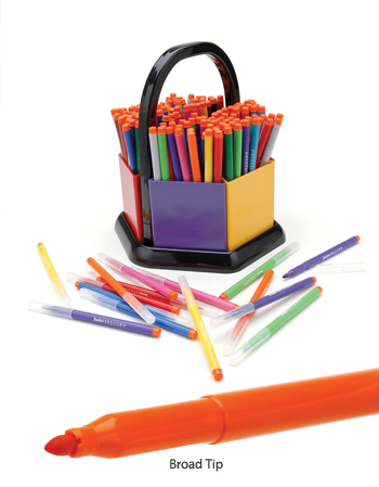 Classroom Organiser with 180 Sw�sh KOMFIGRIP� Assorted Broad Tip Colouring Pens