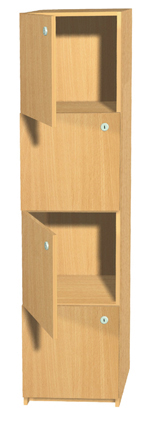 Adult Lockers - 350mm Depth - 4 Door 
