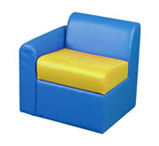 CLEARANCE SALE: LSJ Single Seat - Right Arm (Blue/Yellow)
