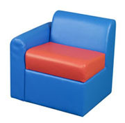 CLEARANCE SALE: LSJ Single Seat - Right Arm (Red/Blue)