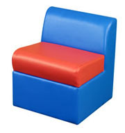 CLEARANCE SALE: Single Seat Without Arms (Red/Blue)