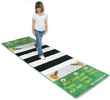 Whiz-By Zebra Crossing Rug