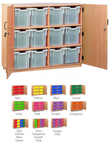 Ready Assembled 12 Tray Unit With Jumbo Trays & Doors