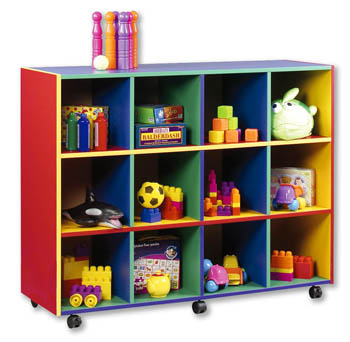 Multicolour 12 Compartment Storage Unit Without Trays