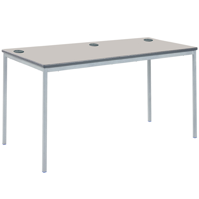 ClassCore Computer Rectangular Table with Portholes - 1800 x 750mm