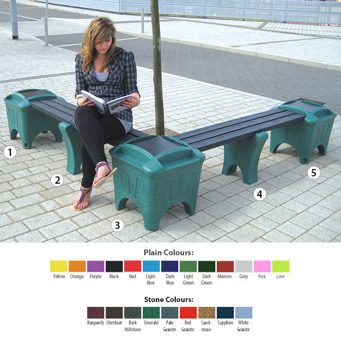 Outdoor Modular Seating - Corner Shape