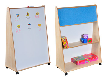 Wedge Storage Unit with Magnetic Drywipe Whiteboard