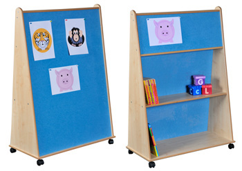 Wedge Storage Unit with Pin Board