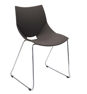 Shell Dining Chair with Skid Base