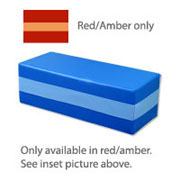 CLEARANCE SALE: Nuvo Rectangular Pouf (Red/Amber)