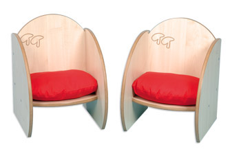 Mini Chairs with Cushions - Set of 2