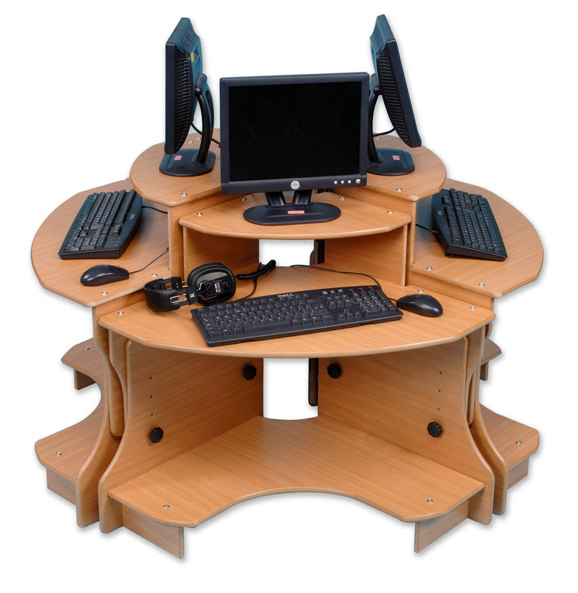 Set of 4 Height Adjustable Corner Workstations Set of 4 Height Adjustable Corner Workstations