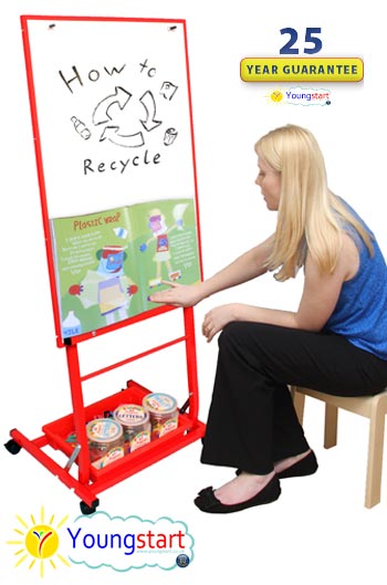 Height Adjustable Single Boarded Mobile Easel - Portrait