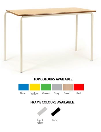 Stock Rectangular Slide Stacking Classroom Tables (MDF Edge)