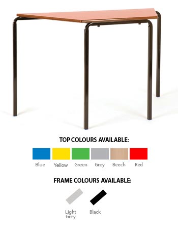 Stock Trapezoidal Slide Stacking Classroom Tables (MDF Edge)