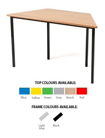Stock Trapezoidal Spiral Stacking Classroom Tables (MDF Edge)