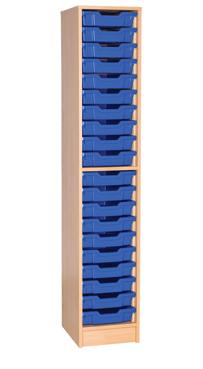 Sturdy Storage Single Column Unit - 20 Shallow Trays (Static)