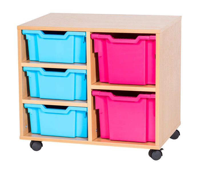 Sturdy Storage Cubbyhole Unit with 5 Variety Trays (Height 615mm)