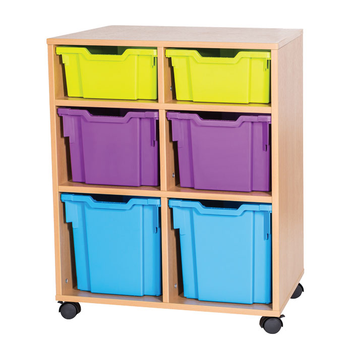 Sturdy Storage Cubbyhole Unit with 6 Variety Trays (Height 861mm)