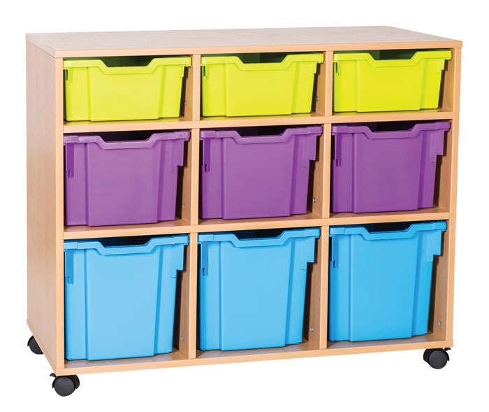 Sturdy Storage Cubbyhole Unit with 9 Variety Trays (Height 861mm)