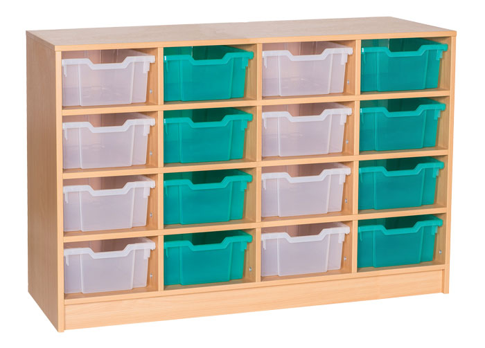 Sturdy Storage - Ready Assembled Cubbyhole Storage with 16 deep Trays (Static)