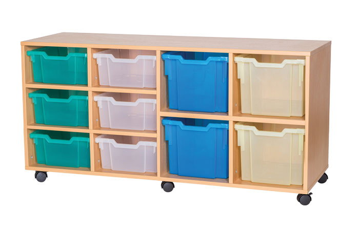 Sturdy Storage Wide Cubbyhole Unit with 10 Variety Trays (Height 615mm)