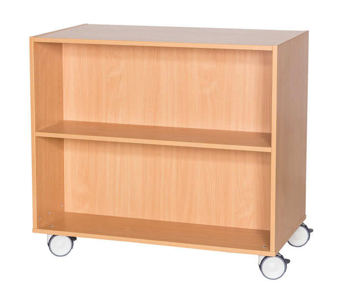 Sturdy Storage 900mm High Mobile Double Sided Bookcase