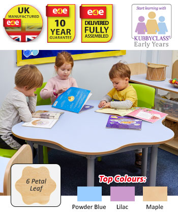 KubbyClass Early Years - 6 Petal Leaf Table