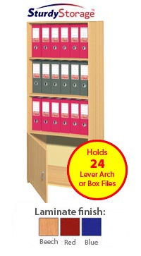 Fully Assembled Static 24 Box File Unit