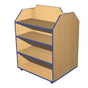 4 FT High Double Sided Mobile Bookcase 